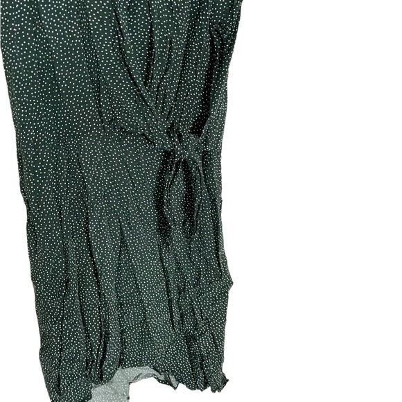 Loft Micro Polka Dot Green Tie Side Dress 0 - Picture 5 of 5